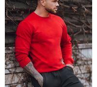 Sweat-shirt homme à col rond uni, en coton classique, doux et confortable, poignets élastiques, idéal au quotidien, décontracté et polyvalent. Ce sweat-shirt classique pour homme est idéal pour ceux q