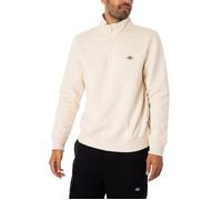 Sweat-shirt homme Dickies Oakport Quarter Zip - Blanc cassé - Manches longues - Col montant XL