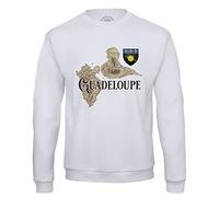 Sweat Shirt Homme Guadeloupe 971 Département Ile Carte Ancienne Rare