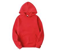 Sweat Shirt Homme Manche Longue- Sweat A Capuche Casual Couleur Unie avec Cordon De Serrage Et Poche Coupe Ample Pullover Chic Confortable Classiques Tous Les Jours Passe-Partout Hoodie Pas Cher