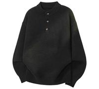 Sweat-Shirt Homme,Pull Homme Hiver Grande Taille,Pull en Tricot épais surdimensionné à col Rond-Sweater Coat Masculin pour Automne et Hiver Confort Quotidien et Mode éthique (Black, M)