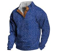 Sweat Shirt Homme, Sweat-Shirt à imprimé numérique Western pour Homme avec Boucle à Nouer