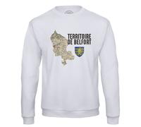 Sweat Shirt Homme Territoire De Belfort 90 Département Carte Ancienne
