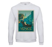 Sweat Shirt Homme Venise Italie Affiche Poster Vintage Voyage Art Deco 30's
