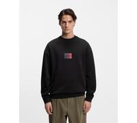 HUGO Sweat en molleton de coton avec logo en dégradé - Style Danotop, 50553134 Noir S
