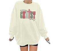 Sweat-shirt humoristique avec croix « Merry Christmas » à carreaux - Bible chrétienne Merry Christ - Chemise unisexe, Khika., XL