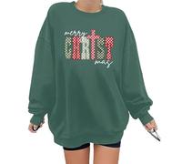 Sweat-shirt humoristique avec croix « Merry Christmas » à carreaux - Bible chrétienne Merry Christ - Chemise unisexe, Vert, M