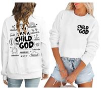 Sweat-shirt « I Am A Child Of God » pour femme, blanc, S