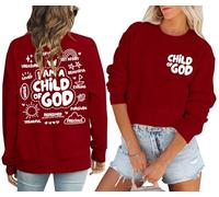 Sweat-shirt « I Am A Child Of God » pour femme, bordeaux, S