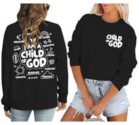 Sweat-shirt « I Am A Child Of God » pour femme, Noir , S