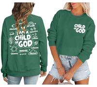 Sweat-shirt « I Am A Child Of God » pour femme, Vert, S