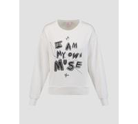 Sweat-shirt Imprimé Blanc Pour Femmes Deha A00550-18001