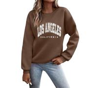 Sweat-Shirt imprimé Graphique pour Femmes, col Rond, Haut Pull décontracté | Pull Décolleté Cachemire Beige Beaux Décolleté Italien Tricolore Un Corset Costume Chauffants Colore