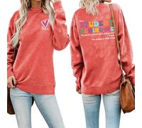 Sweat-shirt imprimé « I Love My Student » imprimé sur le devant pour femme « Dear Student Behind Me », Rouge 2, Small
