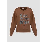 Sweat-shirt Imprimé Marron Pour Femmes Deha A00550-26117