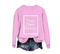 Sweat-shirt imprimé pour femme - Pull à personnaliser avec logo de texte photo, personnalisation exclusive, vêtements de Noël, Halloween, pour couple, famille, fête, festival, P-ink, M