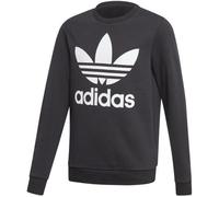 Sweat-shirt junior - adidas - Trefoil Crew - Noir/blanc - Manches longues - Confortable en molleton