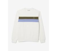 Sweat-shirt Lacoste Colour-Block Fleece blanc crème vert bleu - M