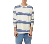 Sweat-shirt léger pour homme - Col rond rayé - Manches longues - Style punk américain - Pour l'automne et l'hiver - Tenue de couple pour entraînement intérieur et extérieur, bleu, XXL