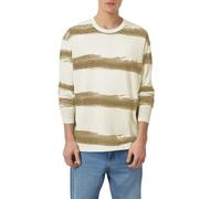 Sweat-shirt léger pour homme - Col rond rayé - Manches longues - Style punk américain - Pour l'automne et l'hiver - Tenue de couple pour entraînement intérieur et extérieur, café, XXL