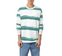 Sweat-shirt léger pour homme - Col rond rayé - Manches longues - Style punk américain - Pour l'automne et l'hiver - Tenue de couple pour entraînement intérieur et extérieur, Vert, XXL