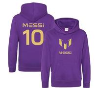 Sweat-shirt Lionel Messi pour Enfants, n°10, pour Garçons et Filles, 3-13 ans, Cadeau de Football, Top de Sport, Noir, violet, 12-13 ans