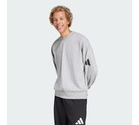 adidas Herren Essentials Lose FIT Three Bar Sweatshirt, Medium Grey Heather/Black, S