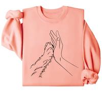 Sweat-shirt main et patte humaines, chemise main et patte humaines, sweat-shirt d'amitié pour amoureux des animaux, Hami Orange, L