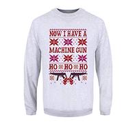 Sweat-Shirt Now I Have A Machine Gun Noël Homme Gris