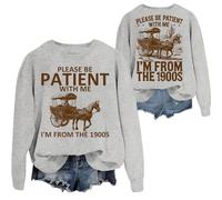 Sweat-shirt « Please Be Patient With Me I'm From The 1900S », gris, L