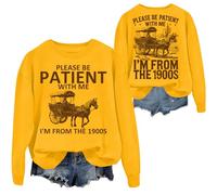 Sweat-shirt « Please Be Patient With Me I'm From The 1900S », jaune, XXL