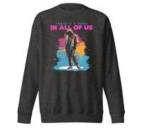 Sweat-shirt pour adulte « There's a Hero in All of Us » de style urbain, Gris anthracite chiné, S