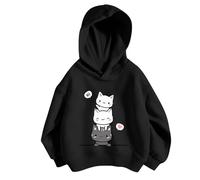 Sweat-Shirt pour Enfant - plus sweat à capuche en velours ample chaud sweat à capuche Printemps et Automne Décontracté Pull Pull , Crop Top Fille Hiver Automne et Printemps Enfant Ado 5-15 Ans
