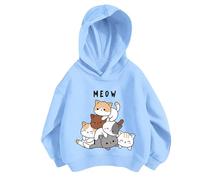 Sweat-Shirt pour Enfant - plus sweat à capuche en velours ample chaud sweat à capuche Printemps et Automne Décontracté Pull Pull , Crop Top Fille Hiver Automne et Printemps Enfant Ado 5-15 Ans