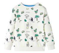 Sweat-shirt pour enfants écru doux 128 vidaXL