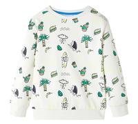 Sweat-shirt pour enfants écru doux 128 vidaXL