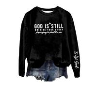 Sweat-shirt pour femme avec citation inspirante « God Is Writing Your Story Stop Trying To Steal The Pen », Noir , XL
