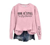 Sweat-shirt pour femme avec citation inspirante « God Is Writing Your Story Stop Trying To Steal The Pen », rose, L