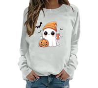 Sweat-shirt pour femme sans style décontracté coupe confortable garde-robe d'hiver indispensable, Gris clair., L