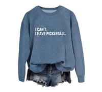 Sweat-shirt pour femme sur le thème du pickleball humoristique - Pull amusant pour les joueuses passionnées - Déclaration de fan amusante pour les loisirs, Style_r05 bleu marine, M