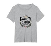 Sweat-Shirt pour Fille préférée | Lauréat du Prix de l'enfant préféré T-Shirt, Femme Grandes Tailles, Gris Chiné, 1X