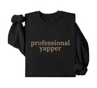 Sweat-shirt pour homme sans capuche - Manches longues - Imprimé - Streetwear uni - Léger - Coupe ample - Col rond - Léger - Haut d'extérieur Hip Pop Trend - Pull de gym - Vêtements de sport, Noir , S