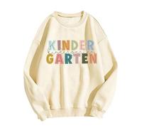 Sweat-shirt pour professeur avec inscription « We Back » pour enseignantes, imprimé « Back to School » pour enseignantes, pull à épaules croisées, taille 48, jaune, L