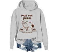 Sweat-shirt « Pray For Hawaii After The Wave Comes Hope », chemise d'avertissement de tsunami, après la vague vient espoir chemises, Gris-1., XXL