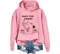 Sweat-shirt « Pray For Hawaii After The Wave Comes Hope », chemise d'avertissement de tsunami, après la vague vient espoir chemises, Rose - 1, L