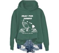 Sweat-shirt « Pray For Hawaii After The Wave Comes Hope », chemise d'avertissement de tsunami, après la vague vient espoir chemises, Vert-1, S