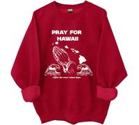 Sweat-shirt « Pray For Hawaii After The Wave Comes Hope », chemise d'avertissement de tsunami, après la vague vient espoir chemises, bordeaux, 3XL