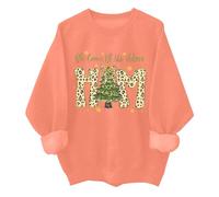 Sweat-shirt rétro « Oh Come Let Us Adore Him » - Sweat rétro « Oh Christmas Tree Jesus Christian » pour femme, Orange, L