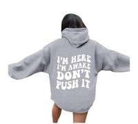 Sweat-shirt rose clair pour femme - Long sweats à capuche pour femmes grande taille - Pull à capuche d'été chemisier pull avec poches vêtements de sport haut Thermalhoodie, gris, 5XL