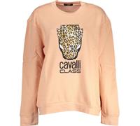 Sweat-shirt rose pour femme : manches longues, doublé, col rond avec impression, taille : S Couleur : rose